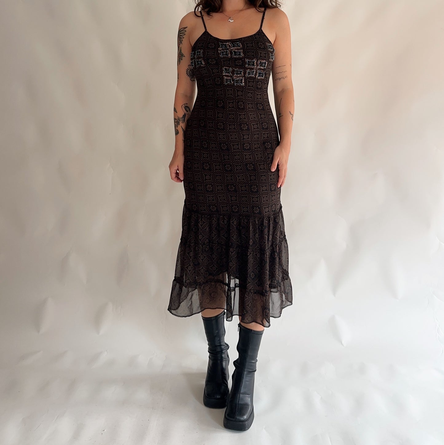 Vintage y2k Mesh Dress (M)