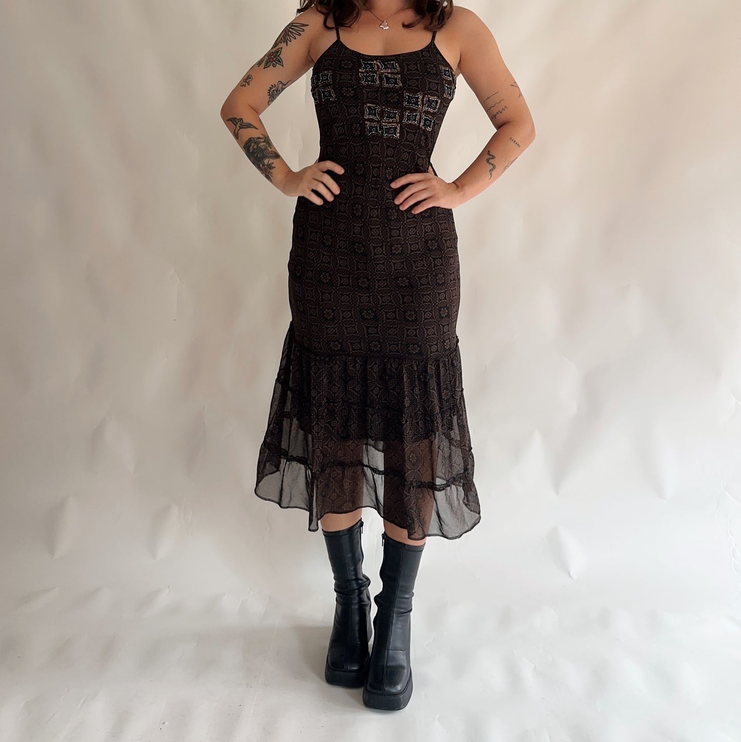 Vintage y2k Mesh Dress (M)