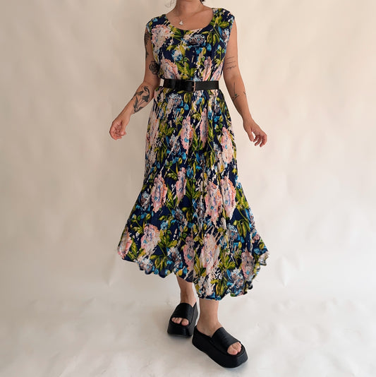 Vintage Floral Dress (ML) 