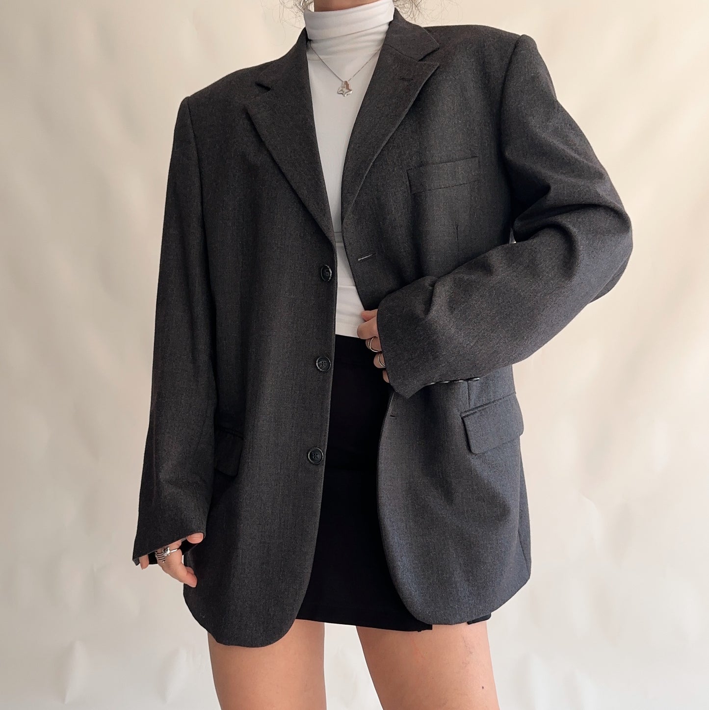 100% Wool Vintage Blazer (L-XL)