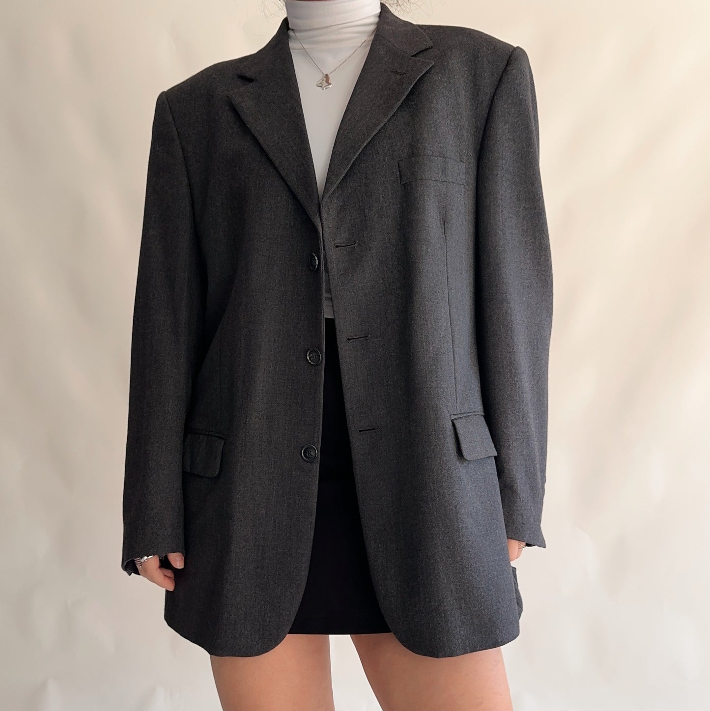 100% Wool Vintage Blazer (L-XL)