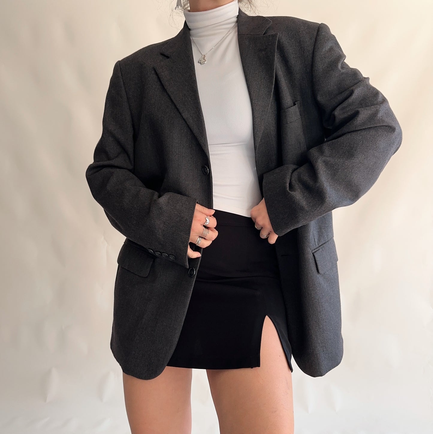 100% Wool Vintage Blazer (L-XL)