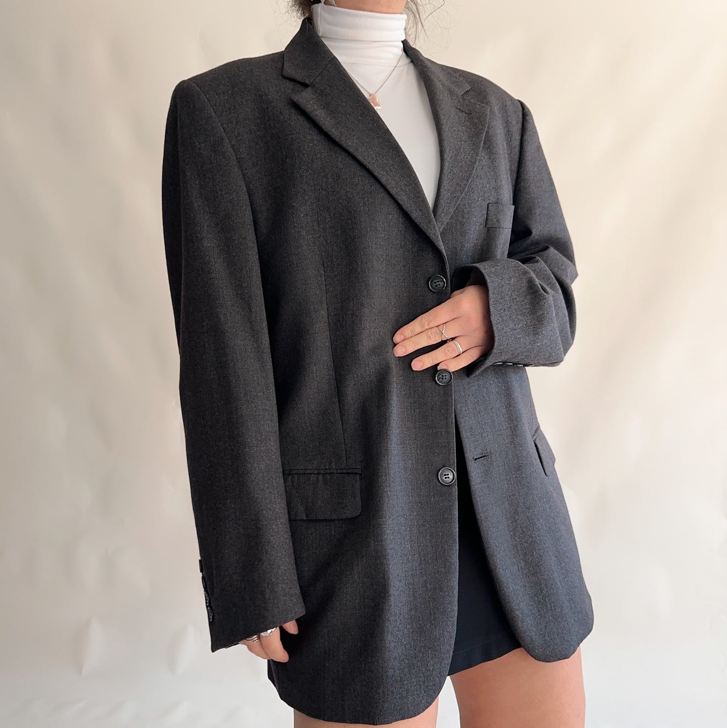 100% Wool Vintage Blazer (L-XL)