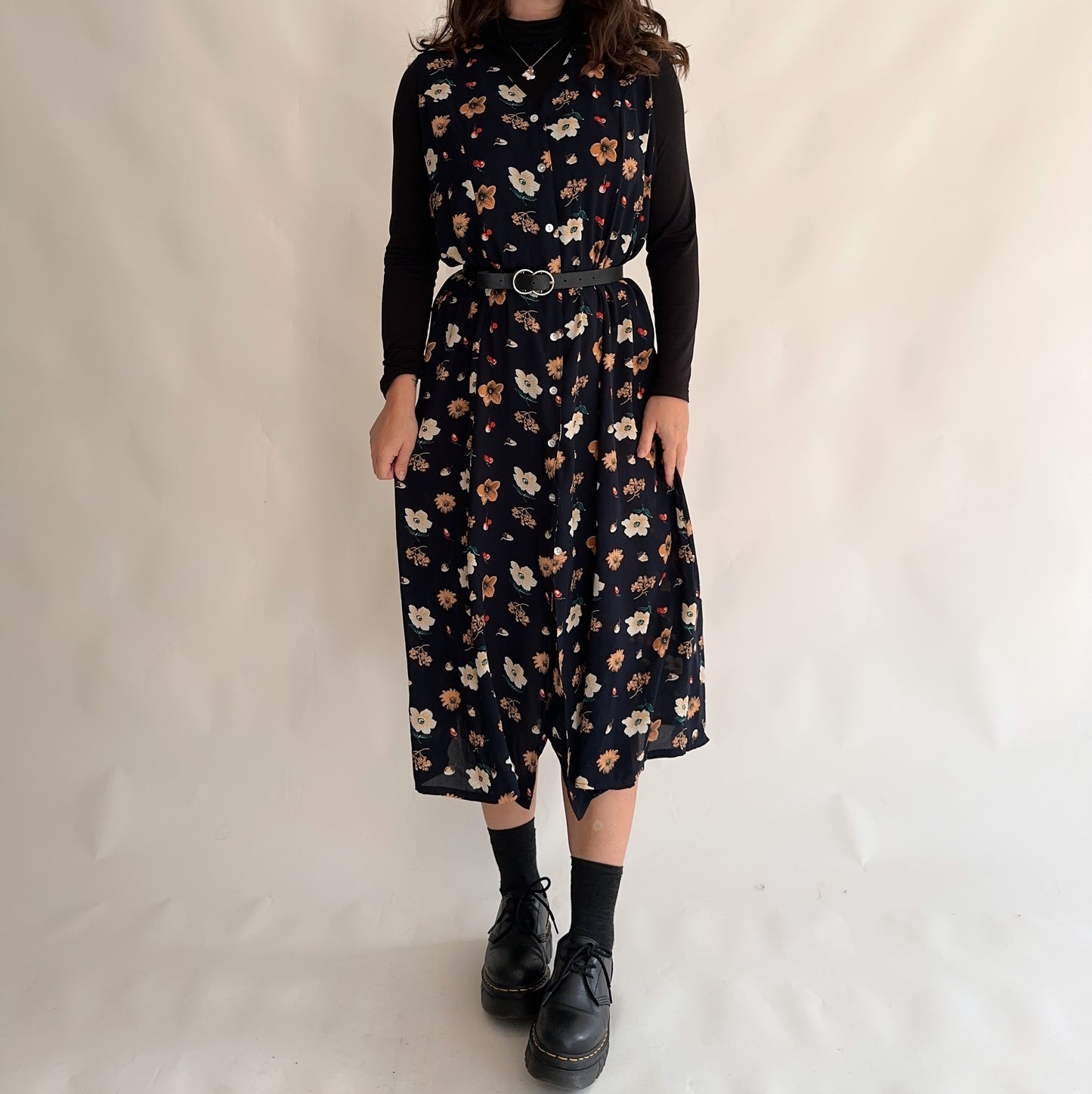 Vestido Vintge 90s Floral (XL)