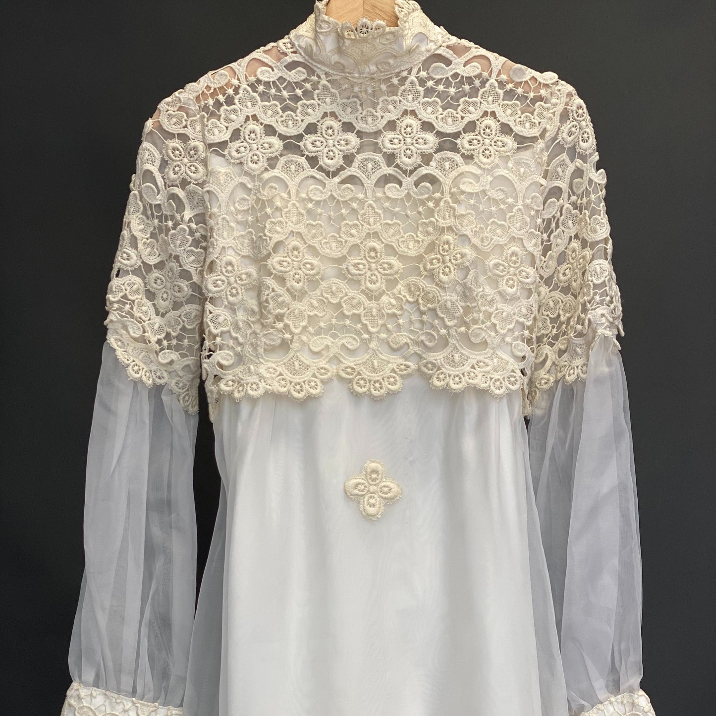 vestido vintage de noiva 70s (M)