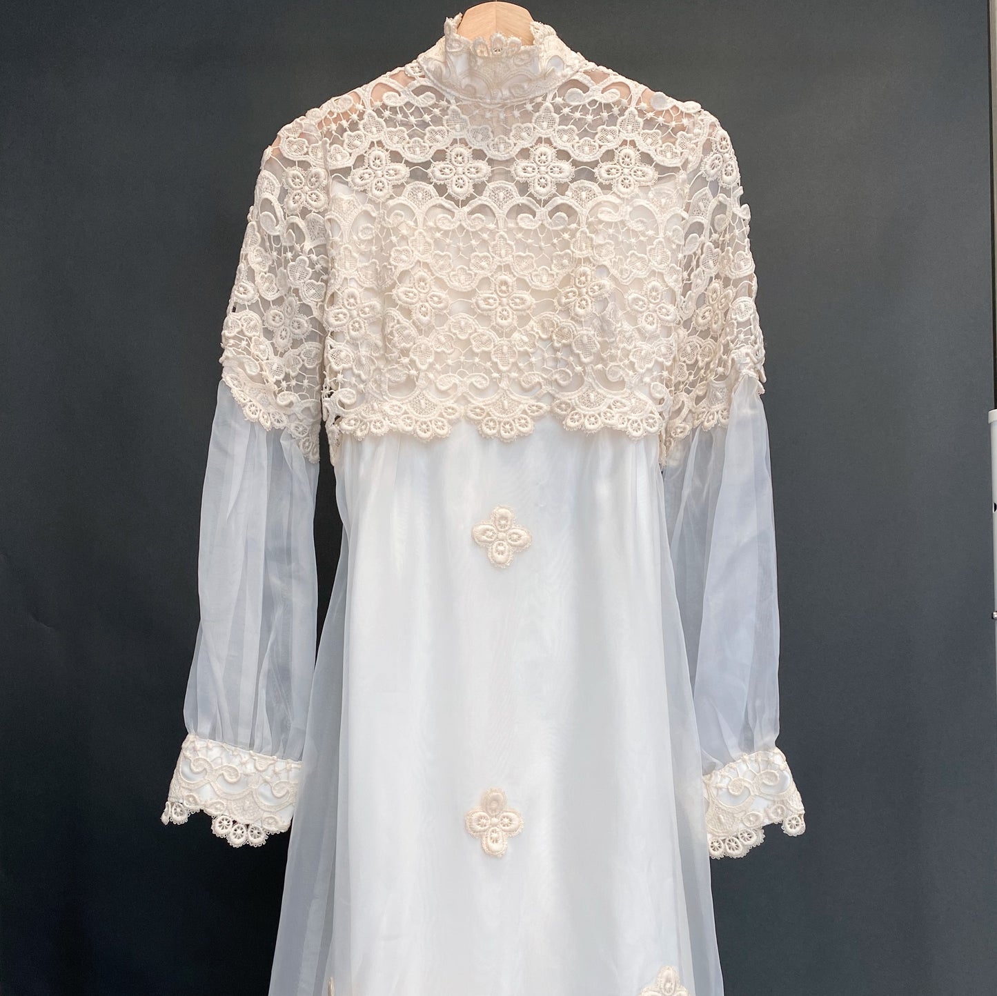 vestido vintage de noiva 70s (M)