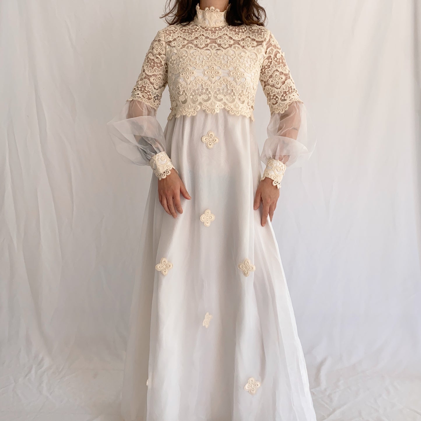 vintage wedding dress 70s (M)